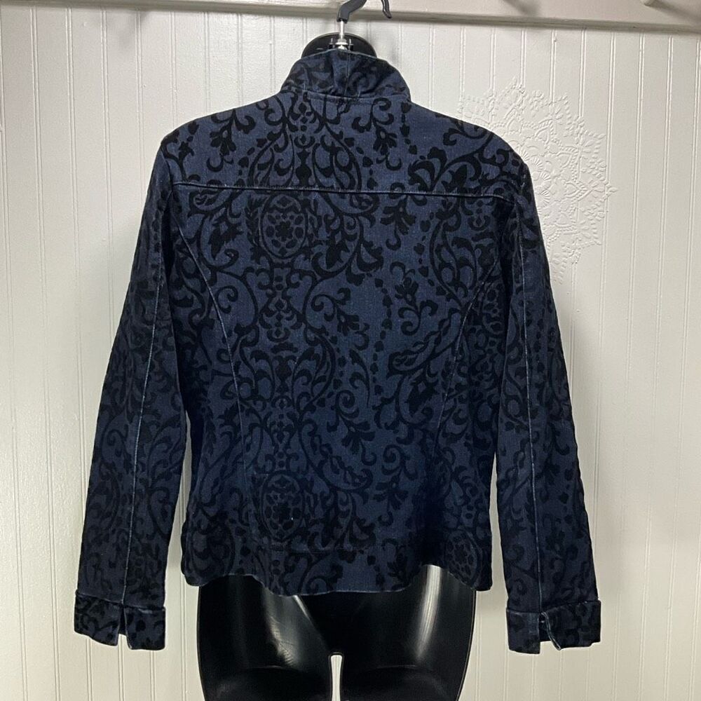 TANTRUMS Velvet Embossed Denim Jacket - Picture 3 of 4